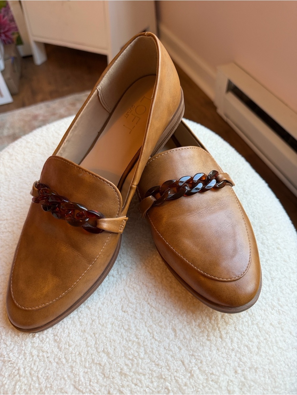 LOFT Chain-Accent Slip-On Loafers